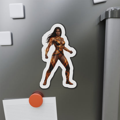 Vixen Magnet – DC Comic Heroine Fridge Magnet, Anime Style Decor - die-cut vinyl magnet of Vixen in anime-style pose