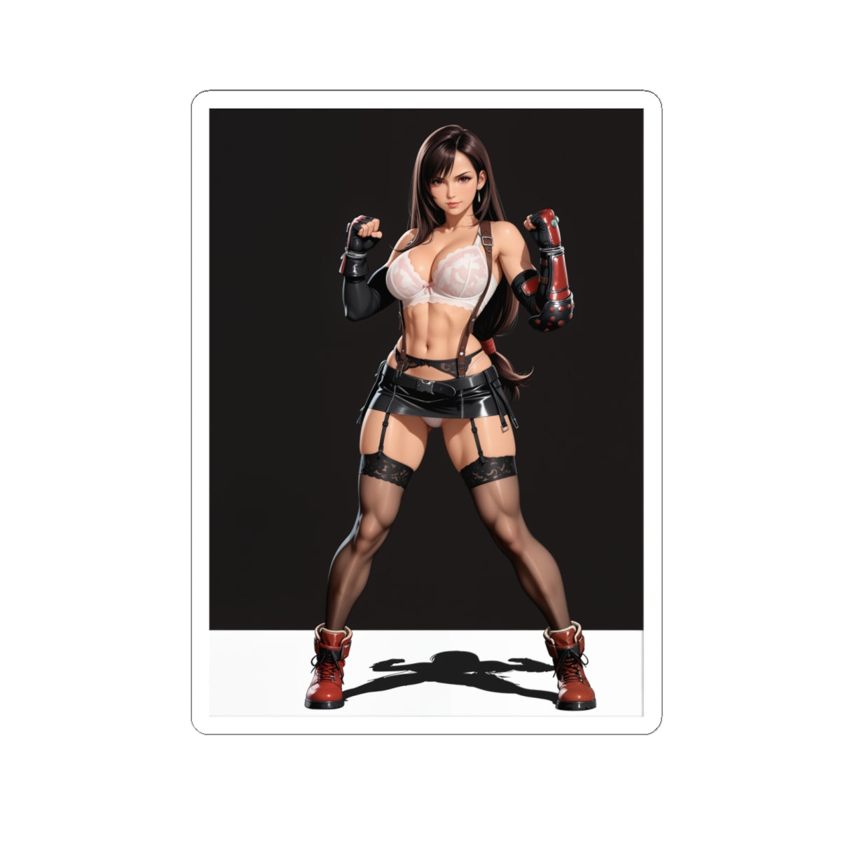 Наклейка Tifa Lockhart – вінілова наклейка з фентезійною дівчиною для ноутбуків, журналів та декору