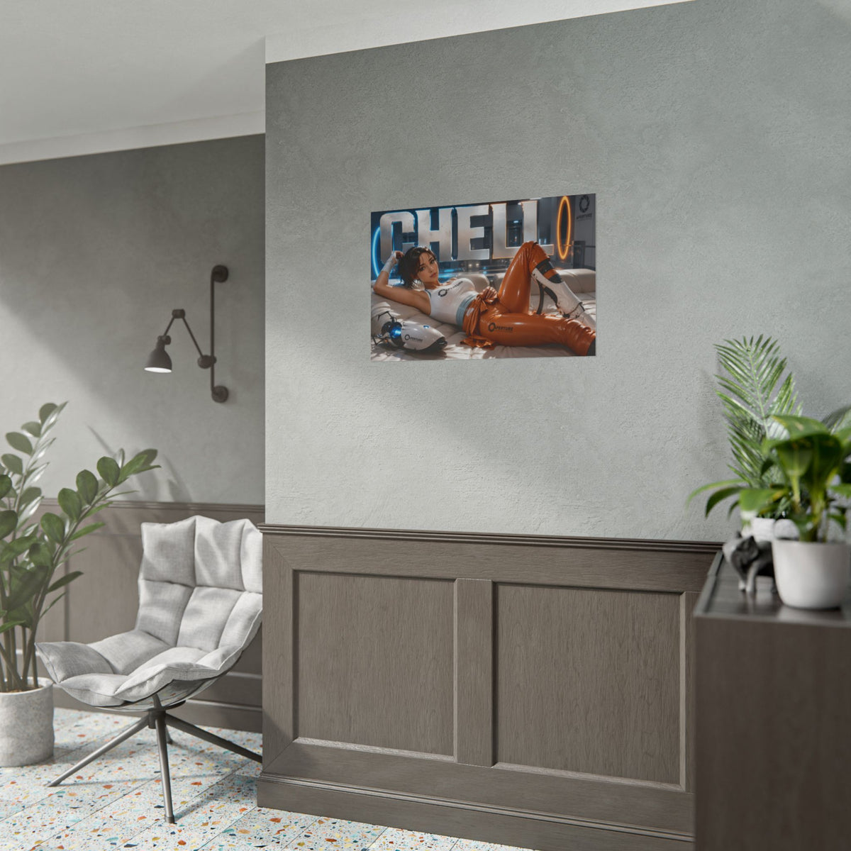 Chell Character Poster Portal Gamer Room Wall Art Collectible Decor