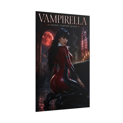 Vampirella Poster, Gothic Wall Art, Horror Print, Pin Up Decor