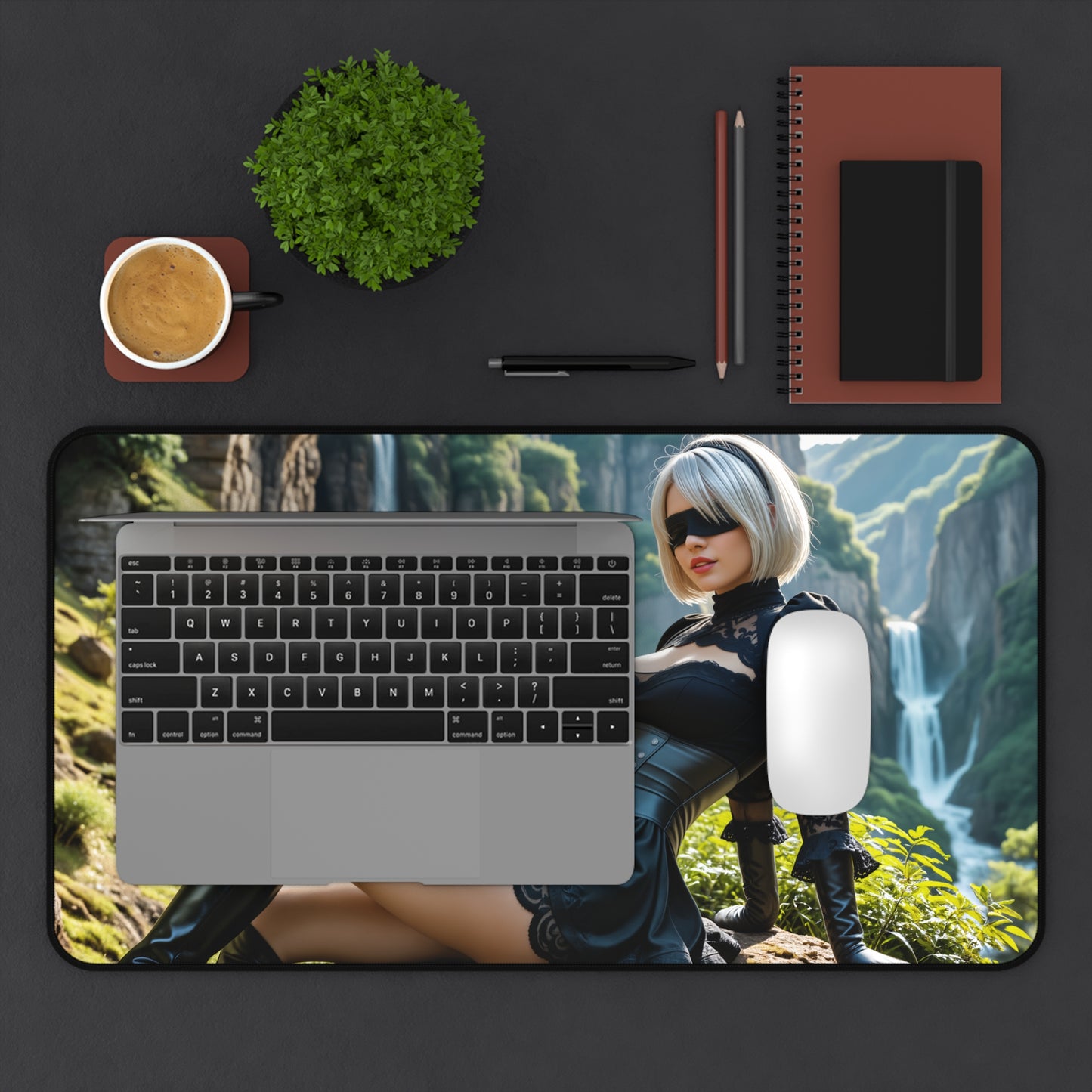 Килимок для столу 2B, ігровий килимок для миші Nier Automata, налаштування столу для дівчини з науково-фантастичним дизайном на Android