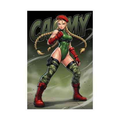 Cammy White Street Fighter Poster, Street Fighter Wall Art, Fighting Game Girl Print, Gamer Room Decor, Game Gift