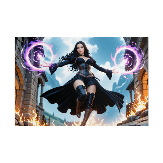 Yennefer Anime-Poster | Zauberin-Waifu-Wandbild für Otaku und Fantasy-Dekoration