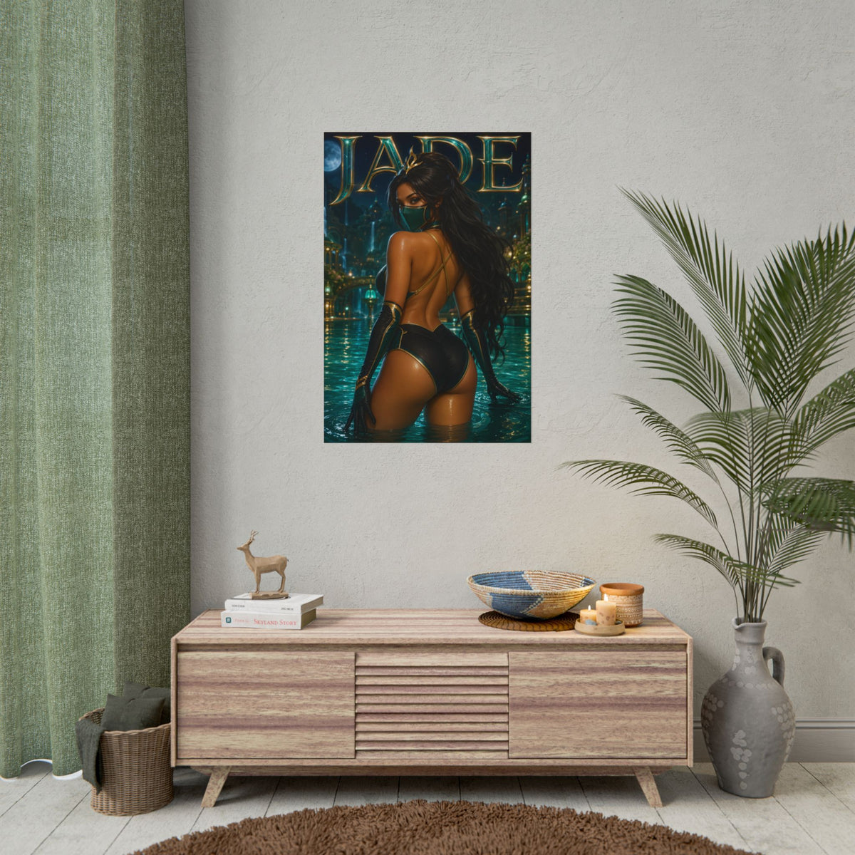Jade Character Poster Mortal Kombat Gamer Gift Gaming Setup Wall Decor Print
