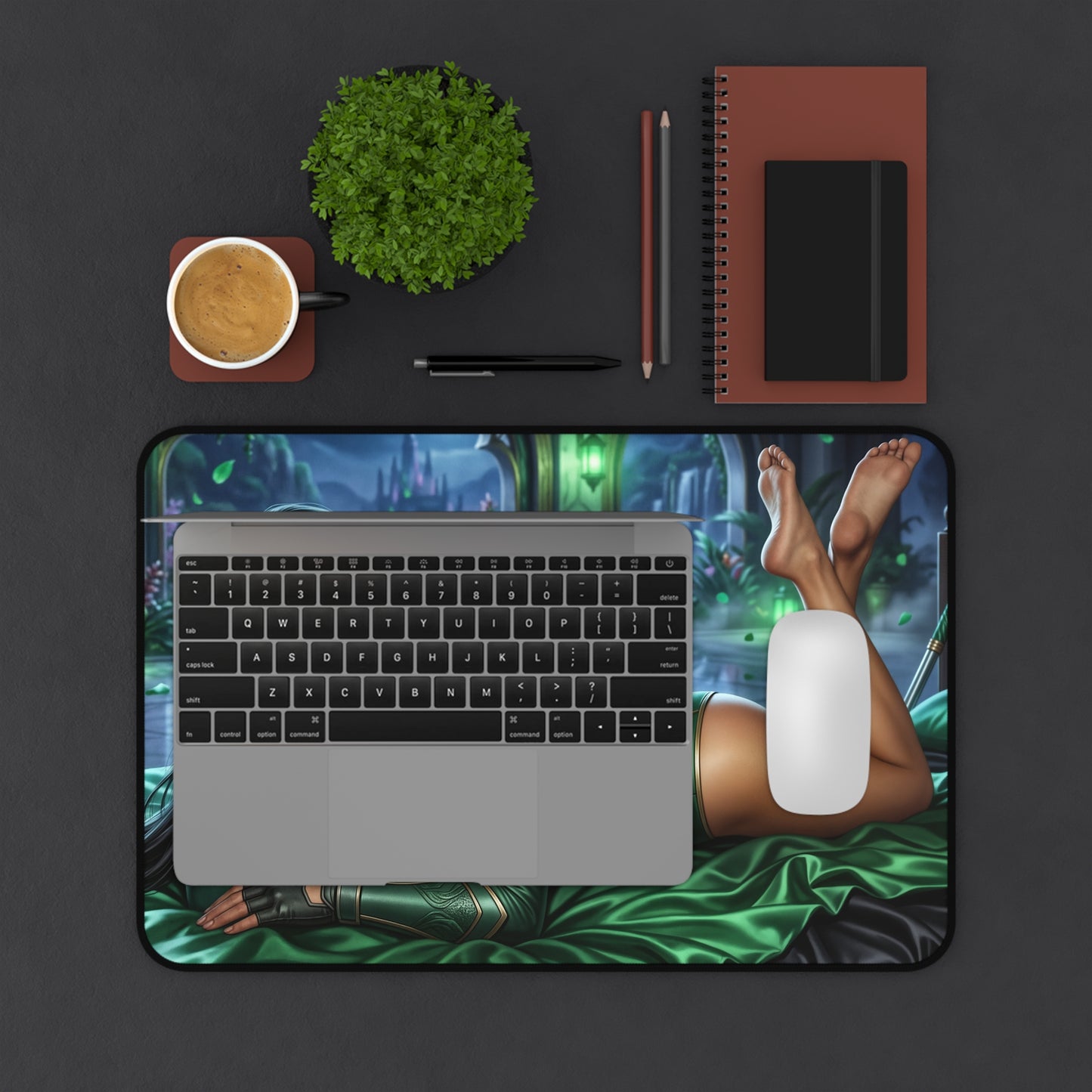 Mortal Kombat Mouse Pad, Jade Desk Mat, Gamer Gift XXL