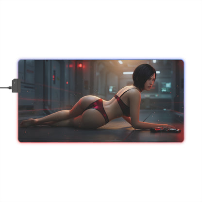 Ada Wong RGB Mouse Pad – Resident Evil LED Desk Mat, Survival Gamer Setup