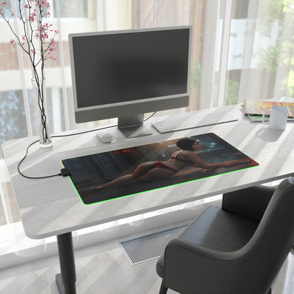 Ada Wong RGB Mouse Pad – Resident Evil LED Desk Mat, Survival Gamer Setup