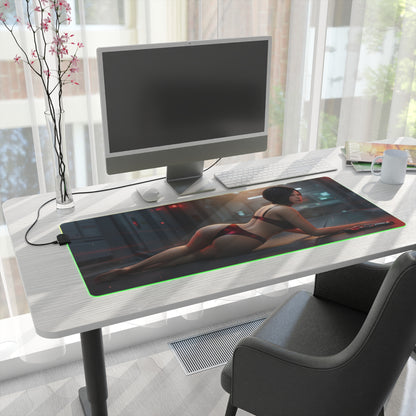 Ada Wong RGB Mouse Pad – Resident Evil LED Desk Mat, Survival Gamer Setup