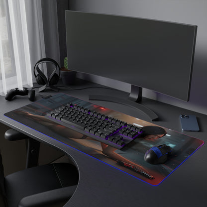 Ada Wong RGB Mouse Pad – Resident Evil LED Desk Mat, Survival Gamer Setup