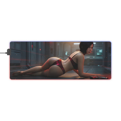 Ada Wong RGB Mouse Pad – Resident Evil LED Desk Mat, Survival Gamer Setup