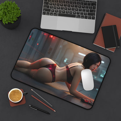 Ada Wong Mouse Pad – Tactical Action Gaming Mouse Pad, Stylish Gamer Desk Decor showing sleek tactical artwork on a premium gaming mouse pad