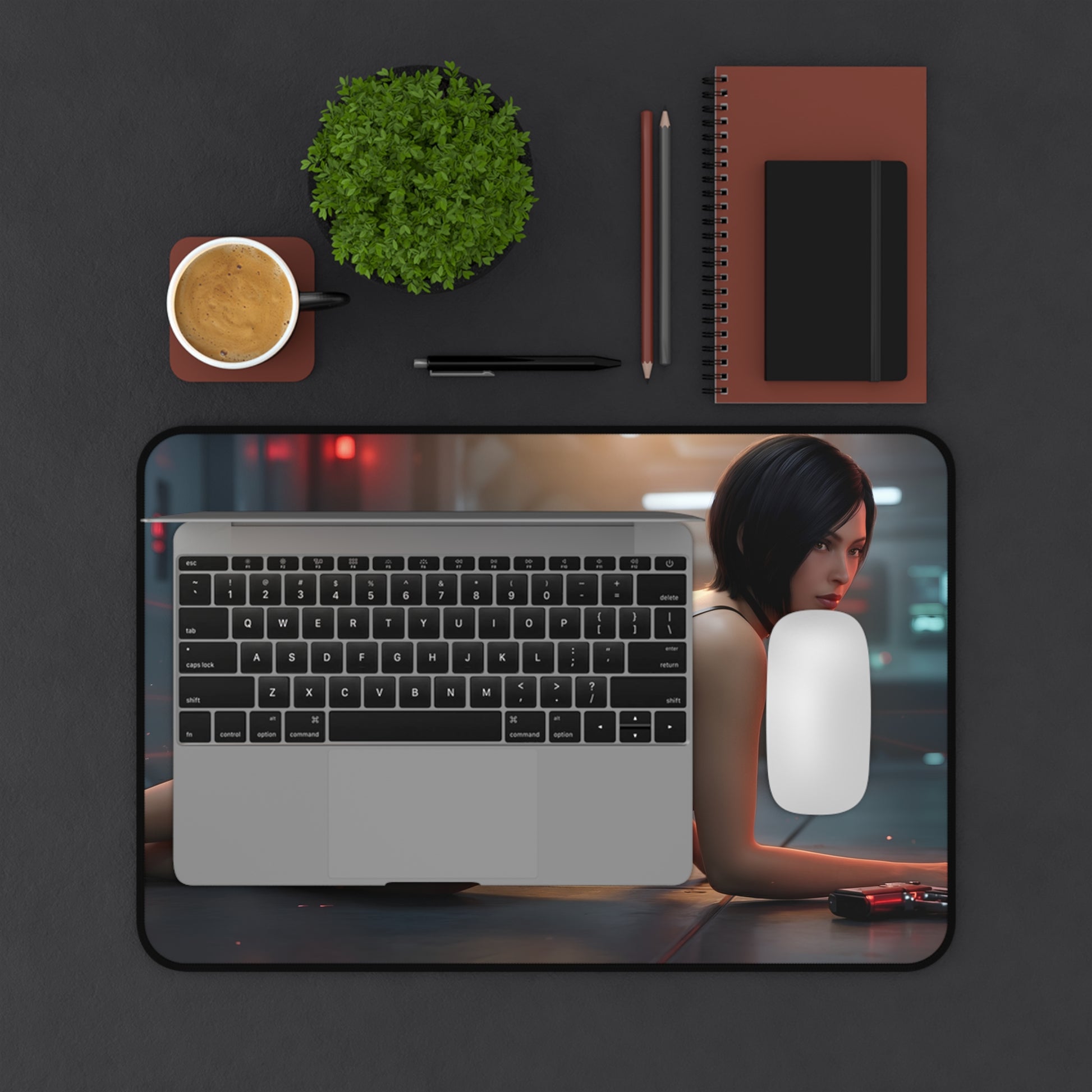 Ada Wong Mouse Pad – Tactical Action Gaming Mouse Pad, Stylish Gamer Desk Decor featuring sleek character art, smooth glide surface and stitched edges