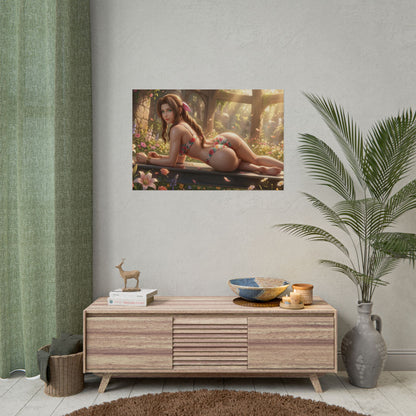 Aerith Poster, Final Fantasy Art Print, Fantasy Game Wall Art