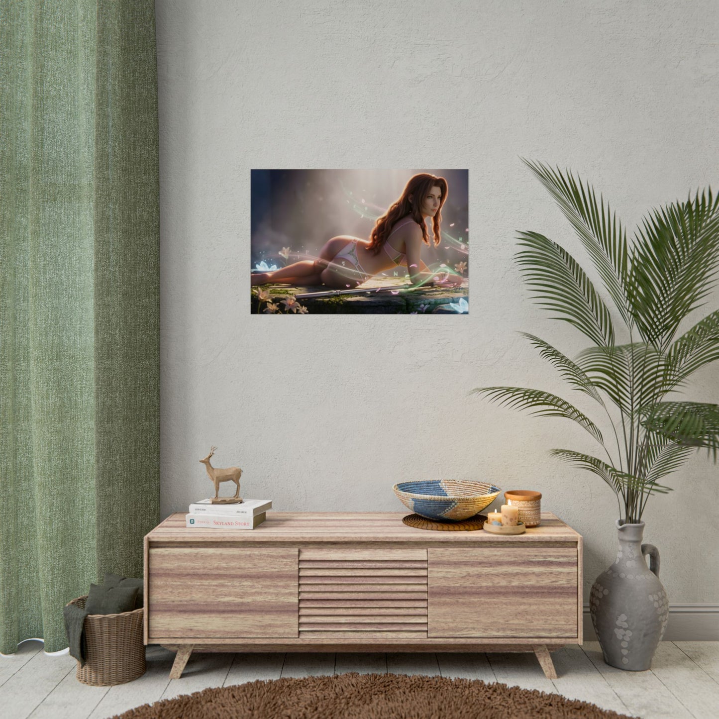 Aerith Poster – Final Fantasy Wall Art Print, Fantasy Game Decor