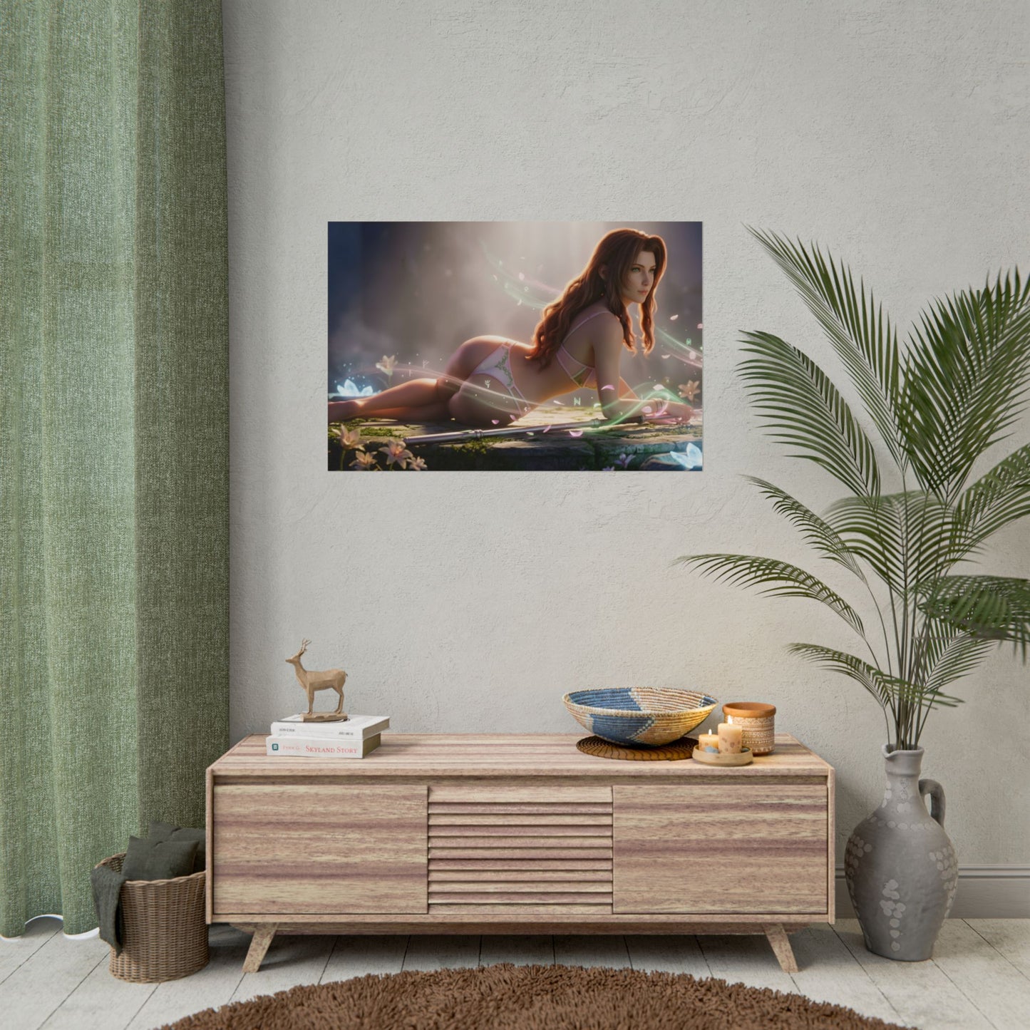 Aerith Poster – Final Fantasy Wall Art Print, Fantasy Game Decor
