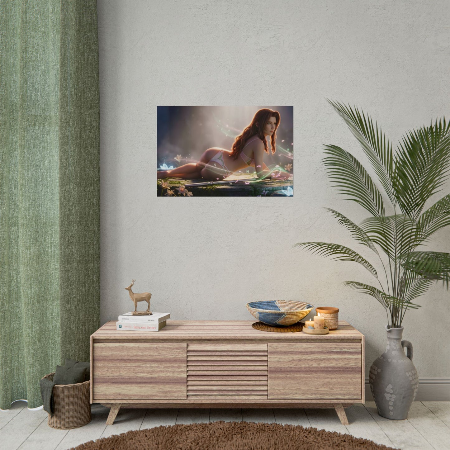 Aerith Poster – Final Fantasy Wall Art Print, Fantasy Game Decor