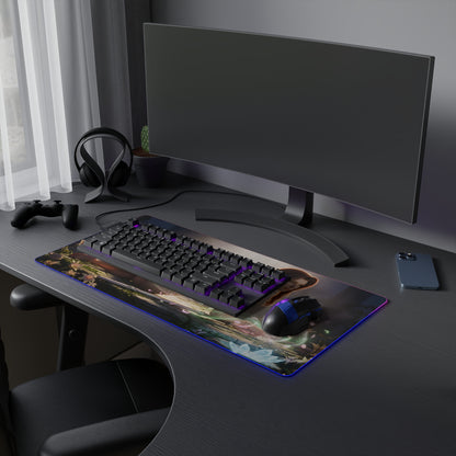 Aerith RGB Mouse Pad – Final Fantasy Illuminated Desk Mat, RPG Gamer Setup