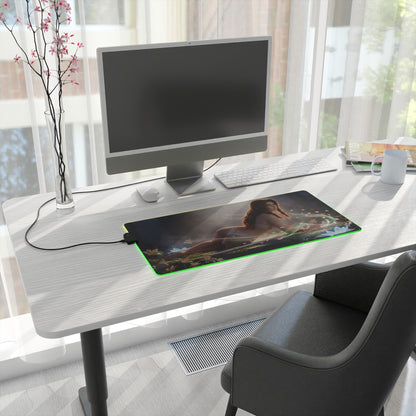 Aerith RGB Mouse Pad – Final Fantasy Illuminated Desk Mat, RPG Gamer Setup