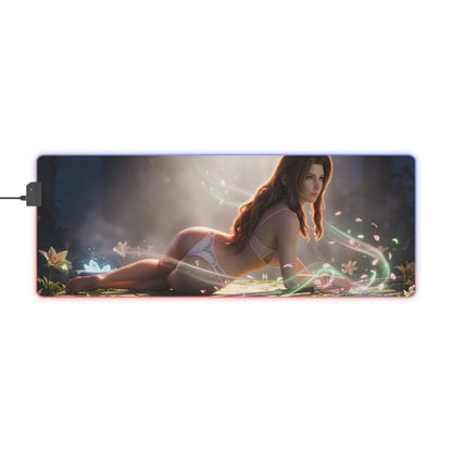 Aerith RGB Mouse Pad – Final Fantasy Illuminated Desk Mat, RPG Gamer Setup