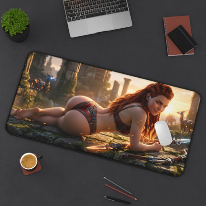 Aloy Mouse Pad – Horizon Game Gaming Mouse Pad, Stylish Gamer Desk Decor featuring Aloy reclining artwork on a premium gaming desk mat