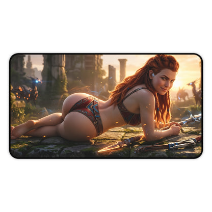 Aloy Mouse Pad – Horizon Game Gaming Mouse Pad, Stylish Gamer Desk Decor featuring Aloy reclining artwork for immersive gaming desks