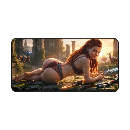 Aloy Mouse Pad – Horizon Game Gaming Mouse Pad, Stylish Gamer Desk Decor featuring Aloy reclining artwork for immersive gaming desks