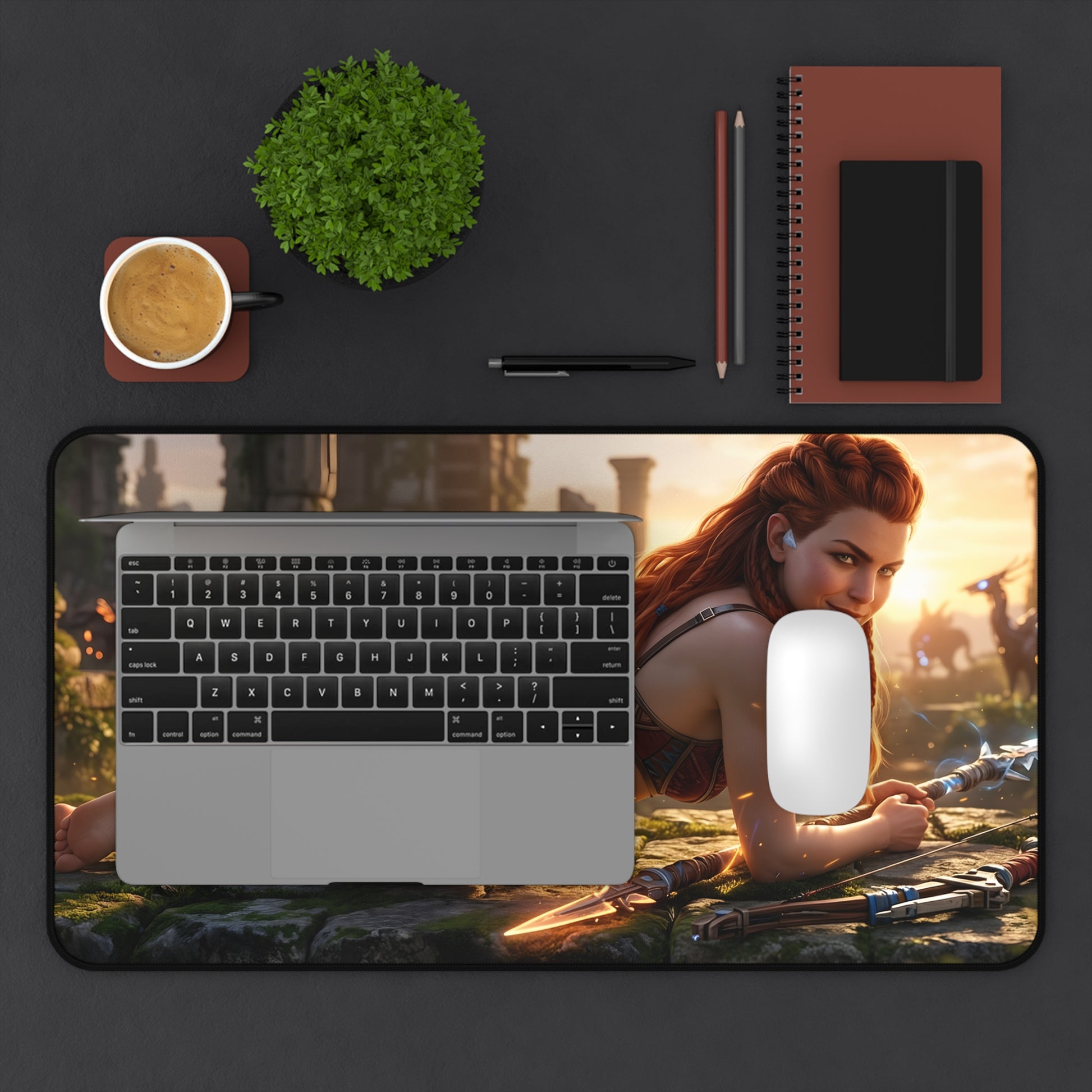 Aloy Mouse Pad – Horizon Game Gaming Mouse Pad, Stylish Gamer Desk Decor featuring Aloy artwork on a premium gaming desk mat