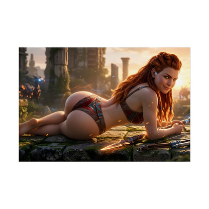 Aloy Poster – Horizon Zero Dawn Wandkunstdruck, Action-Game-Deko