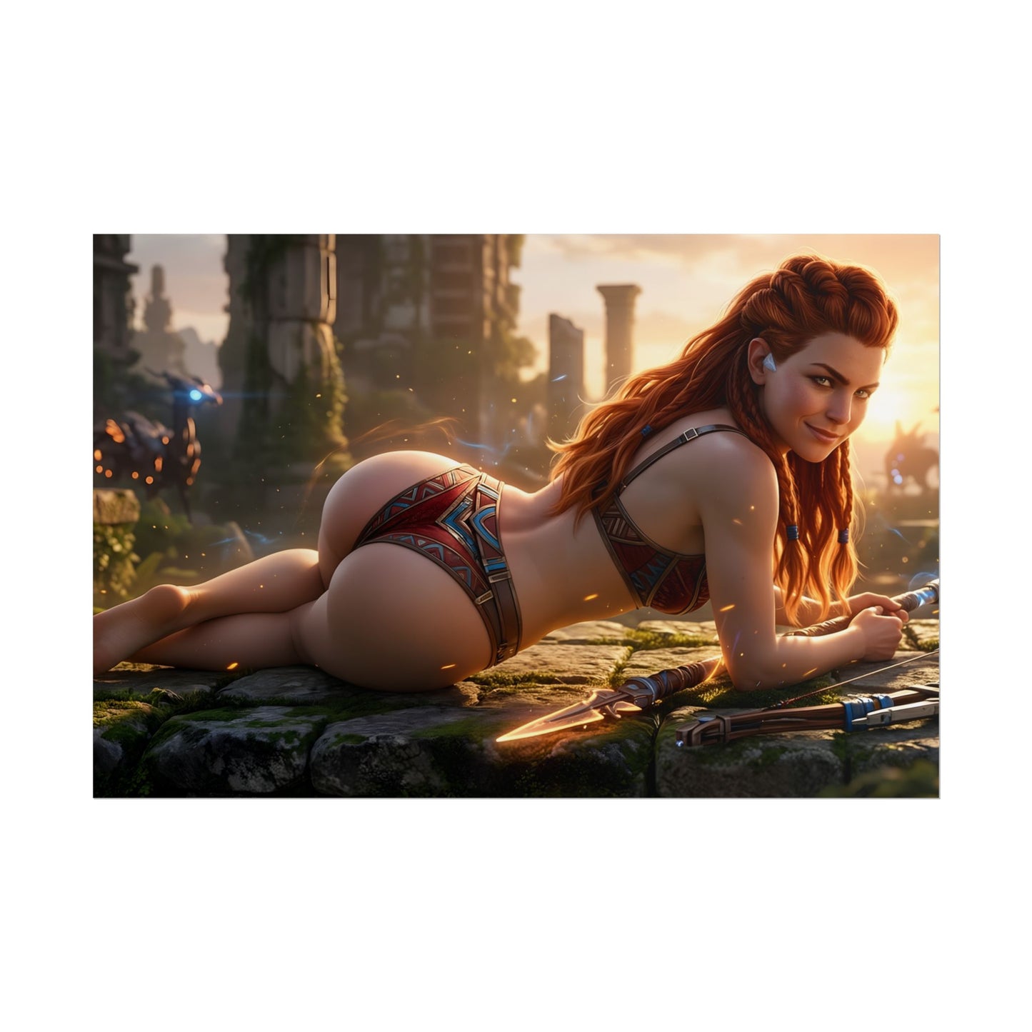 Aloy Poster – Horizon Zero Dawn Wandkunstdruck, Action-Game-Deko