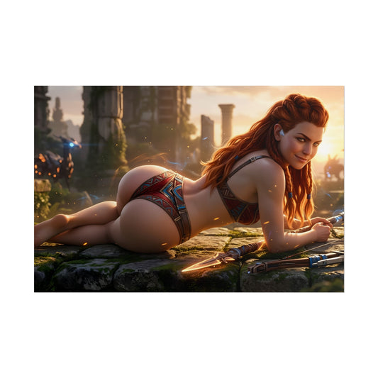 Aloy Poster – Horizon Zero Dawn Wall Art Print, Action Game Decor