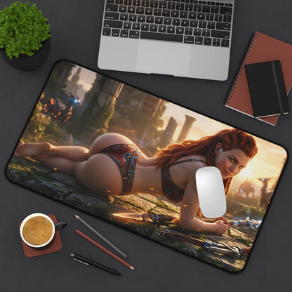 Aloy Mouse Pad – Horizon Game Gaming Mouse Pad, Stylish Gamer Desk Decor featuring detailed Aloy artwork on a premium gaming desk mat