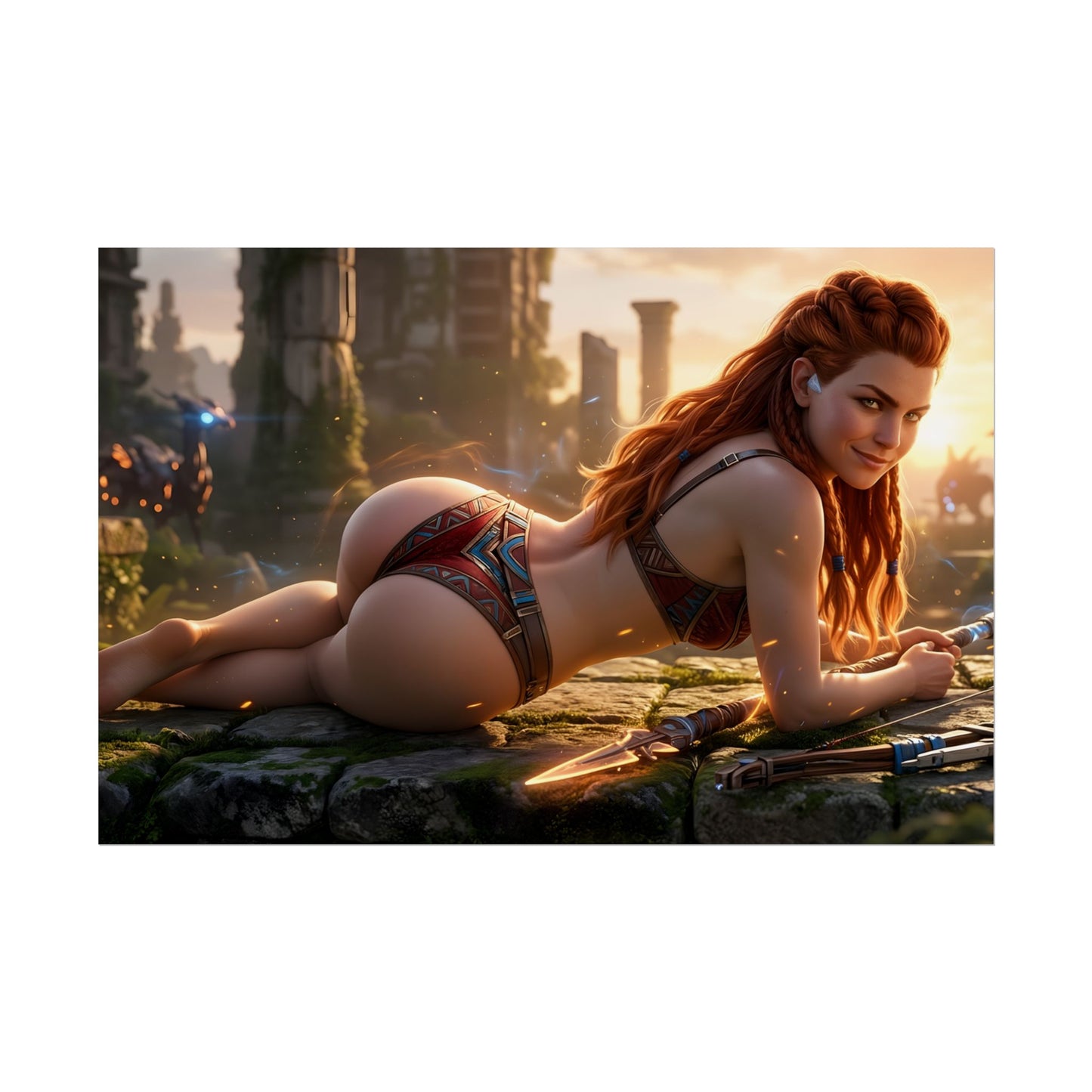 Aloy Poster – Horizon Zero Dawn Wandkunstdruck, Action-Game-Deko