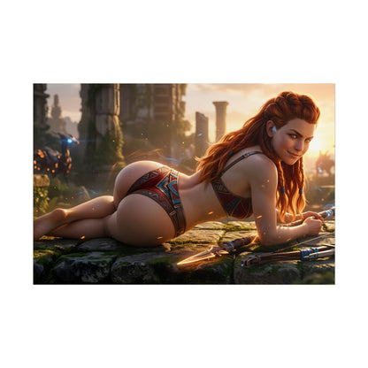 Aloy Poster – Horizon Zero Dawn Wandkunstdruck, Action-Game-Deko