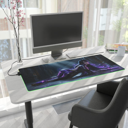 Bayonetta Mouse Pad, Bayonetta LED RGB Desk Mat, Gift for Gamer, Anime Room Decor - LED RGB gaming desk mat featuring Bayonetta art on large precision surface