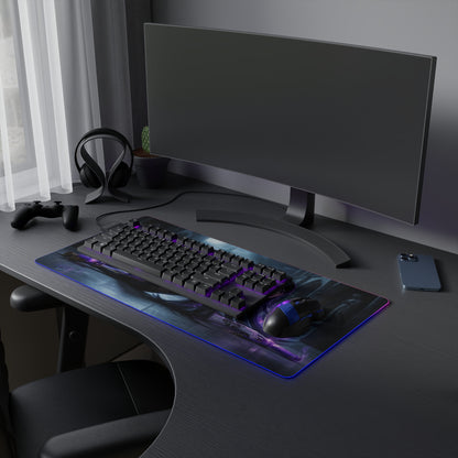 Bayonetta Mouse Pad, Bayonetta LED RGB Desk Mat, Gift for Gamer, Anime Room Decor — RGB desk mat with Bayonetta art, precision cloth surface