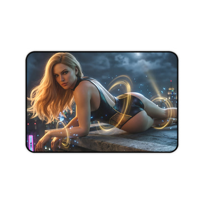 Black Canary Mouse Pad – DC Comics Gaming Mouse Pad, Stylish Gamer Desk Decor showing heroine artwork on premium gaming desk pad