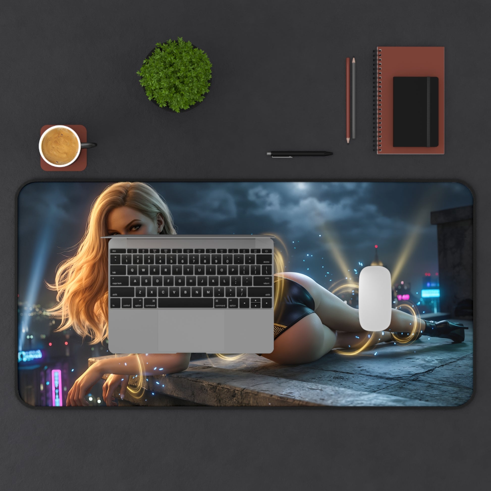 Black Canary Mouse Pad – DC Comics Gaming Mouse Pad, Stylish Gamer Desk Decor featuring cinematic Black Canary artwork on extended gaming mouse pad