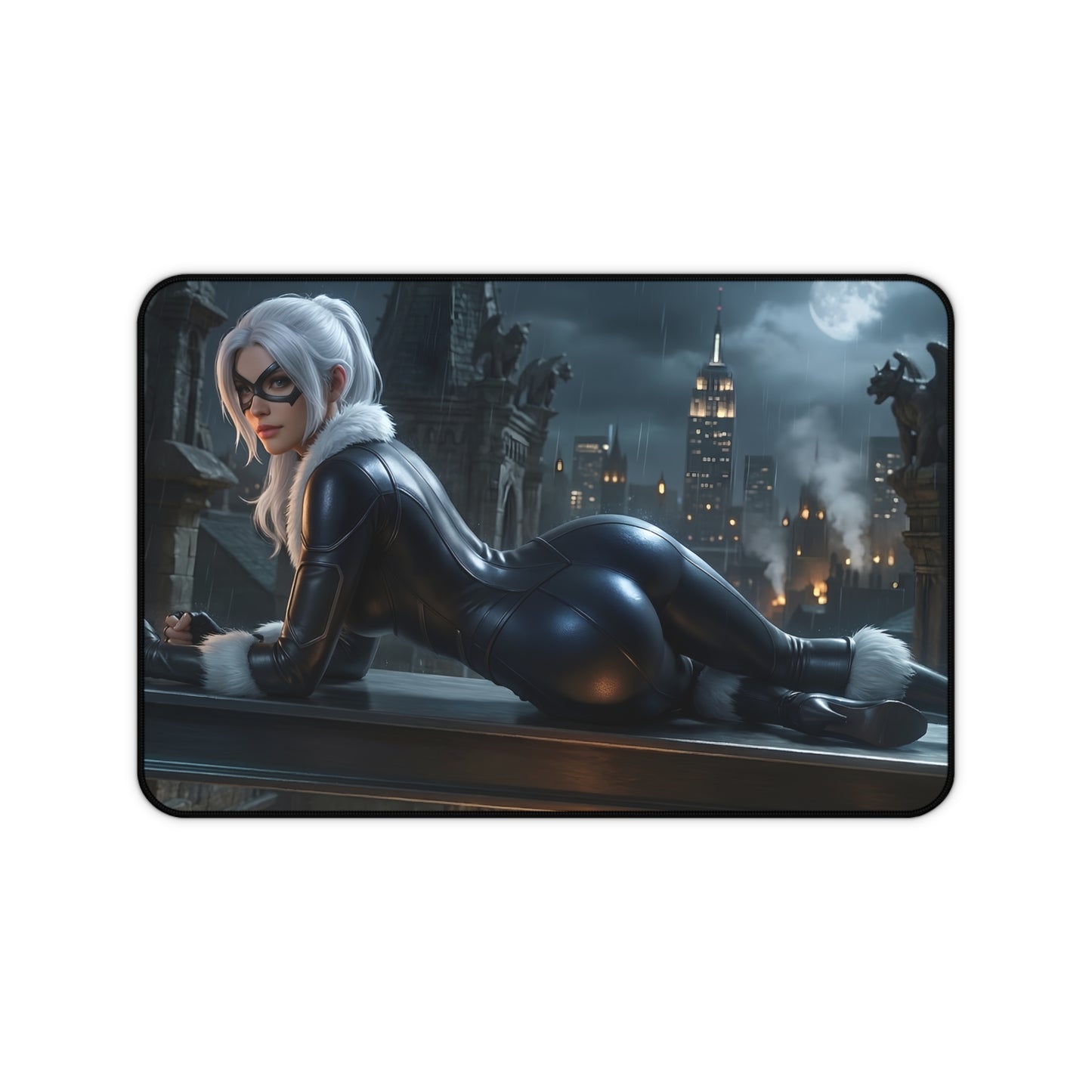 Black Cat Mouse Pad – Marvel Comics Gaming Mouse Pad, Stylish Gamer Desk Decor featuring Black Cat comic artwork on a premium gaming mouse pad