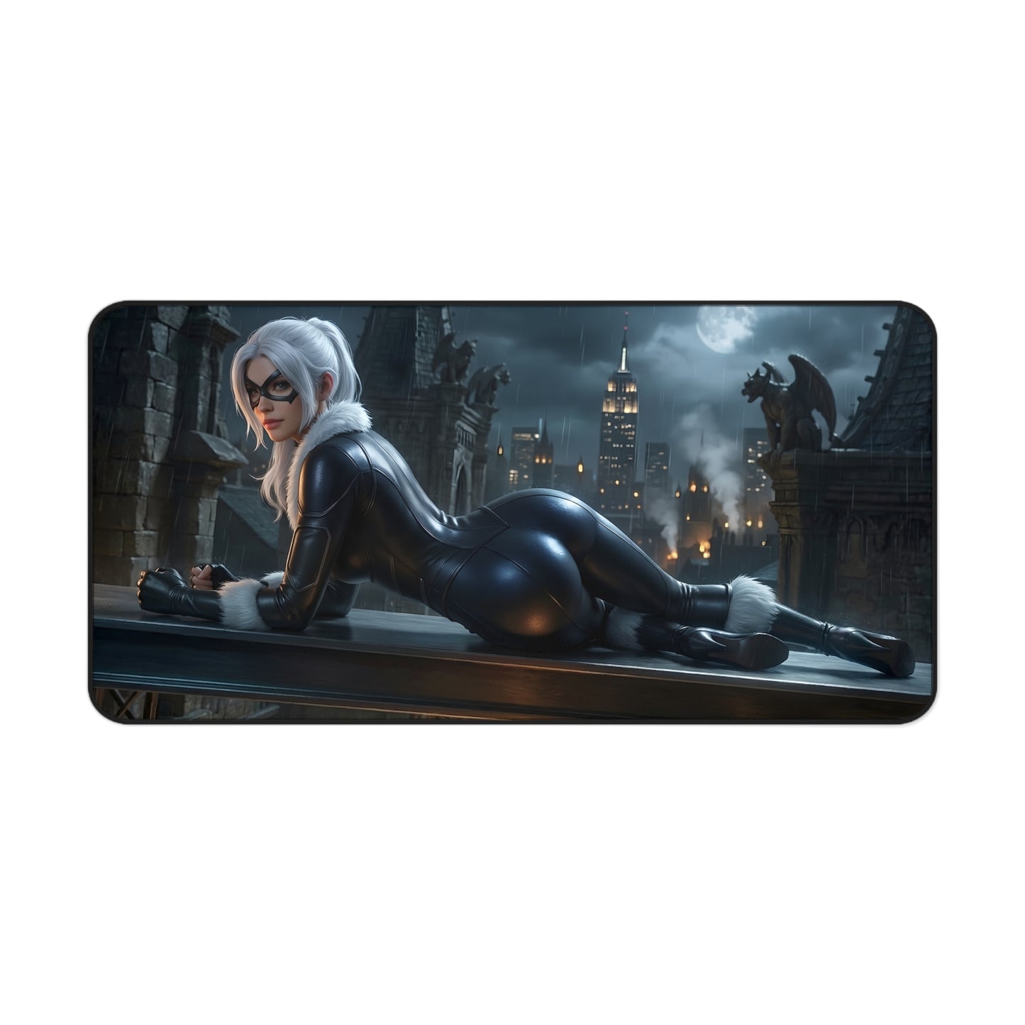 Black Cat Mouse Pad – Marvel Comics Gaming Mouse Pad, Stylish Gamer Desk Decor featuring Black Cat comic art on a premium gaming desk mat