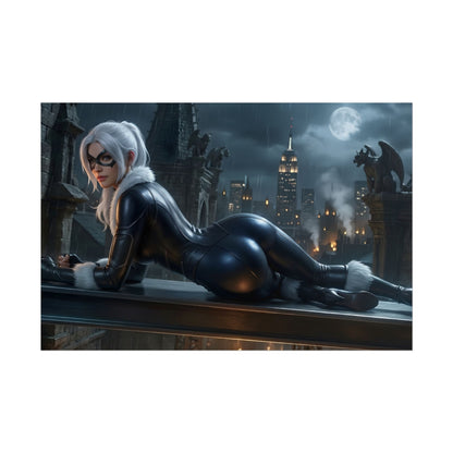 Black Cat Poster – Marvel Wall Art Print, Superhero Decor