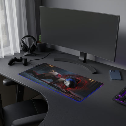 BloodRayne Mouse Pad, Rayne LED RGB Desk Mat, Gift for Gamer, Gothic Game Decor - gothic vampire hunter RGB desk mat for gamers (90 char)