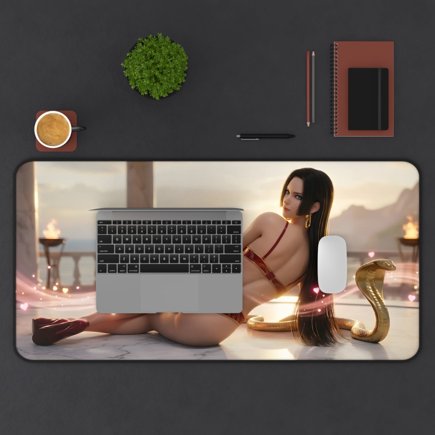 Boa Hancock Mouse Pad – One Piece Gaming Mouse Pad, Stylish Gamer Desk Decor with elegant Boa Hancock anime artwork on premium gaming desk mat