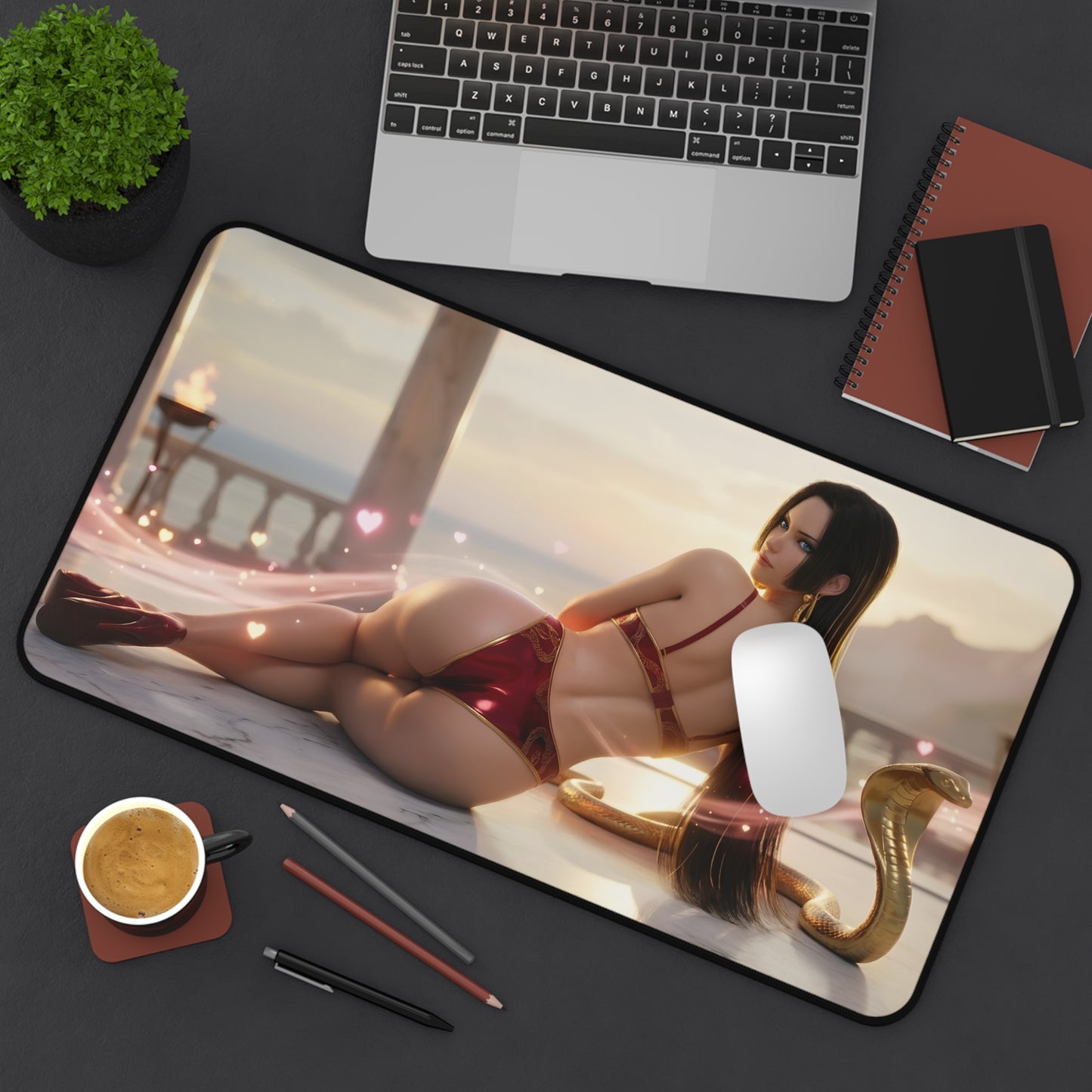 Boa Hancock Mouse Pad – One Piece Gaming Mouse Pad, Stylish Gamer Desk Decor anime gaming desk mat with Boa Hancock artwork