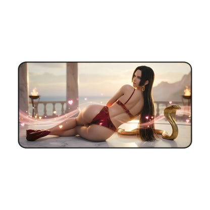 Boa Hancock Mouse Pad – One Piece Gaming Mouse Pad, Stylish Gamer Desk Decor featuring Boa Hancock reclining anime artwork on premium gaming desk pad