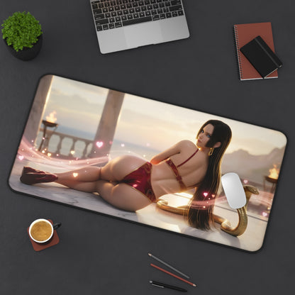 Boa Hancock Mouse Pad – One Piece Gaming Mouse Pad, Stylish Gamer Desk Decor featuring Boa Hancock reclining anime artwork on premium gaming desk mat