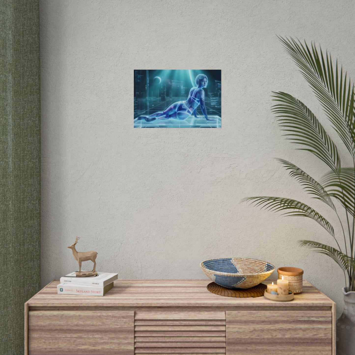 Cortana Poster – Halo Wall Art Print, Sci Fi Decor