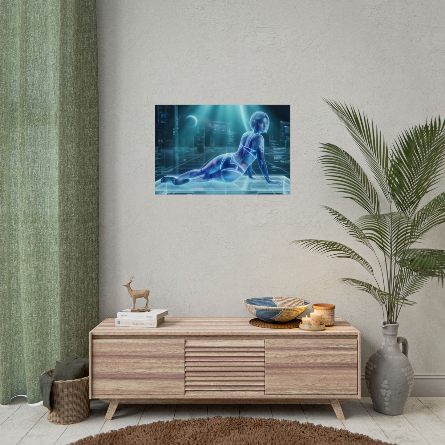 Cortana Poster – Halo Wall Art Print, Sci Fi Decor