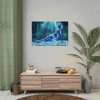 Cortana Poster – Halo Wall Art Print, Sci Fi Decor