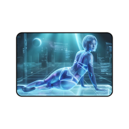 Cortana Mouse Pad – Sci-Fi Game Gaming Mouse Pad, Stylish Gamer Desk Decor featuring holographic Cortana art on premium gaming desk mat