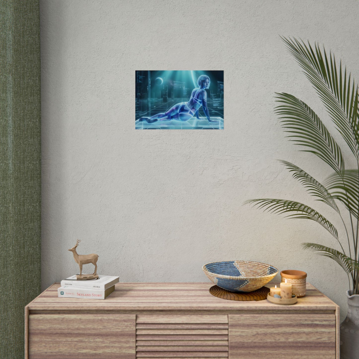 Cortana Poster – Halo Wall Art Print, Sci Fi Decor